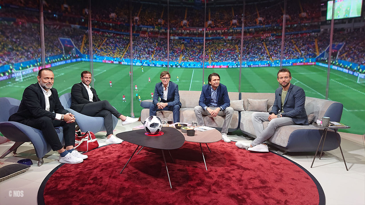 Im NOS Studio in Hilversum als TV-Experte während der Fifa Weltmeisterschaft 2018